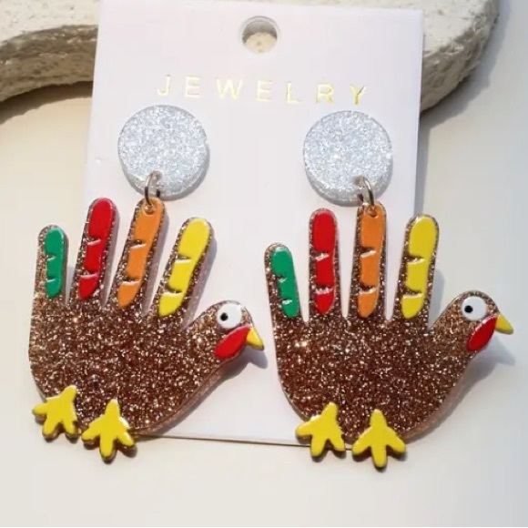 Colorful Statement Turkey Earrings - Picture 1 of 4